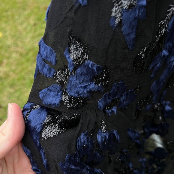 NWOT Diane Von Furstenberg Adelita Metallic Devore-Chiffon Dress - Picture 7 of 12